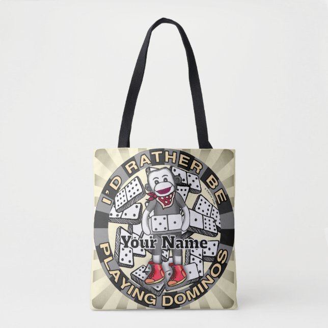 Bolso De Tela Jugar Dominó  (Anverso)