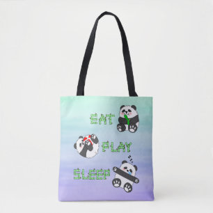 Bolso De Tela Jugar Sleep Cute Baby Panda Vida Cómoda