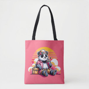 Bolso De Tela Jugo de bebida Panda Elegante