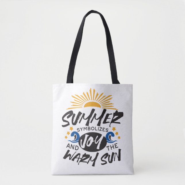 Bolso De Tela Jugoso verano - Cita de sol cálido (Anverso)