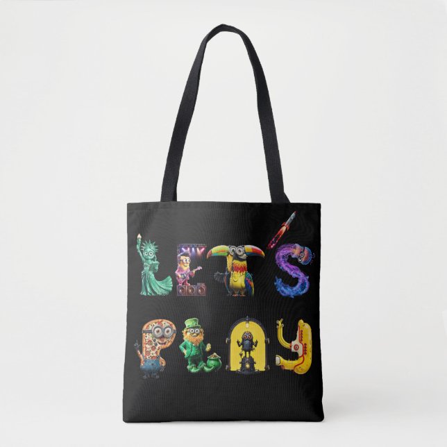 Bolso De Tela Juguemos (Anverso)