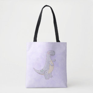 Bolso De Tela Juguete de Dinosaurio Tírannosauro Gris