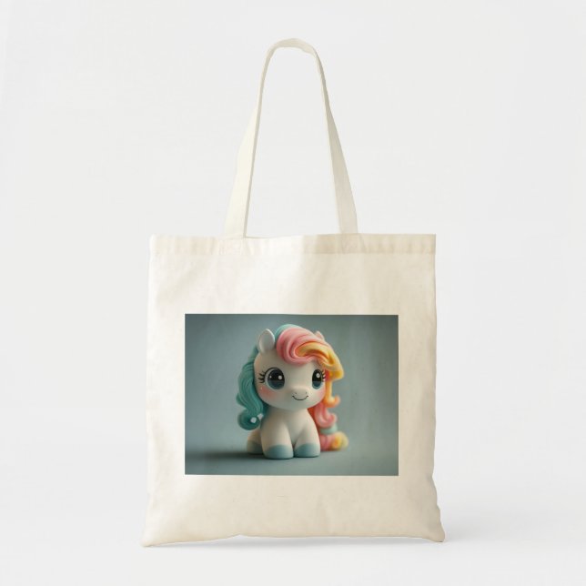 Bolso De Tela Juguete de unicornio 3D (Frente)
