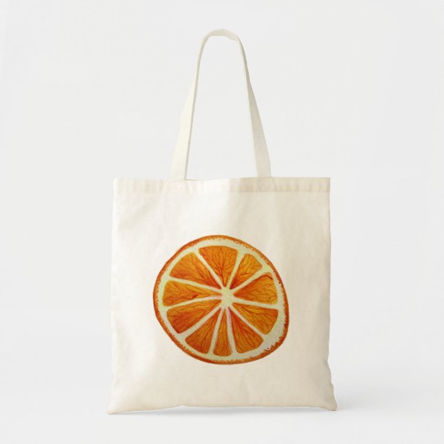 Bolso De Tela Juicoy Naranja acuarela fruta pop art (Frente)
