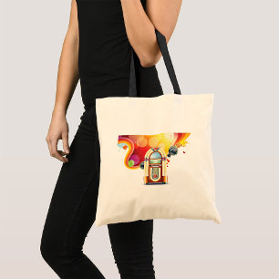 Bolso De Tela Juke Box Music Tote Bag