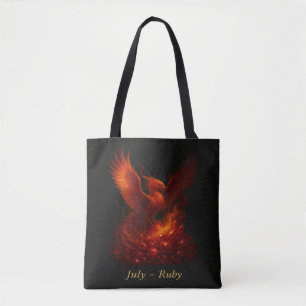 Bolso De Tela Julio Ruby - Phoenix & Fiery Birthstone