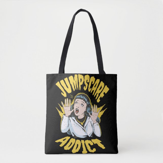 Bolso De Tela  Jumpscare Addict  (Anverso)
