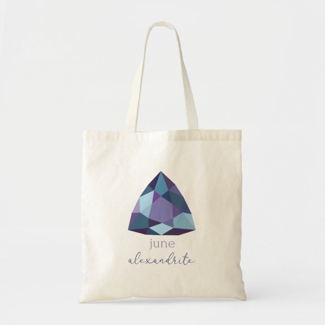 Bolso De Tela June Birthstone Alexandrite (Frente)