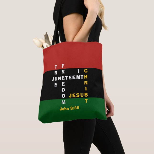 Bolso De Tela JUNETEENTH Christian Crossword (Detalle)