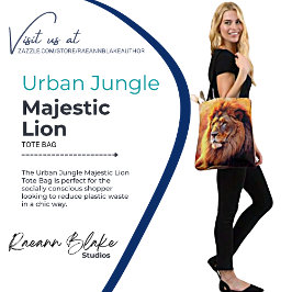 Bolso De Tela Jungla urbana Majestuosa León Tote Bag