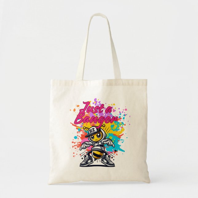 Bolso De Tela Just a Banger – Stylish Streetwear Design (Frente)