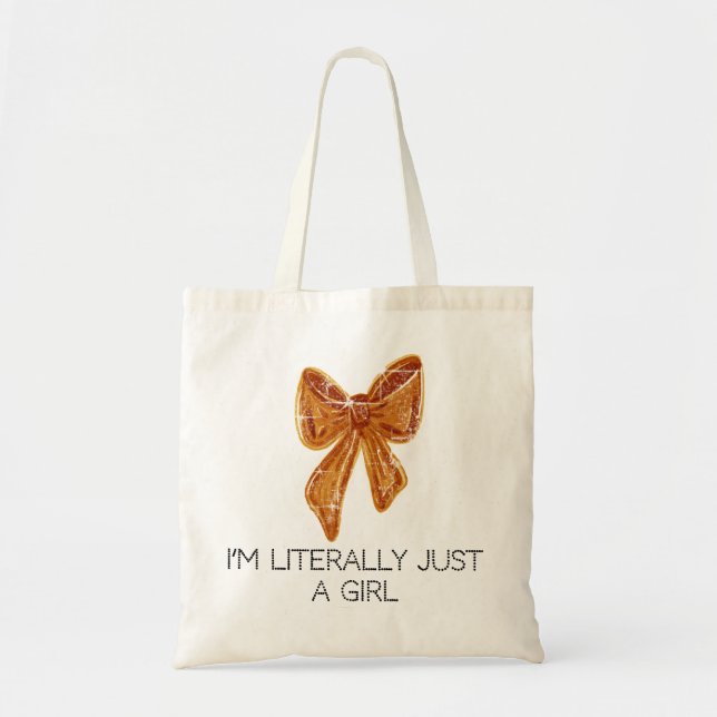 Bolso De Tela “Just a Girl” Tote Bag (Frente)