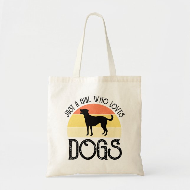 Bolso De Tela Just A Girl Who Loves Dogs (Frente)