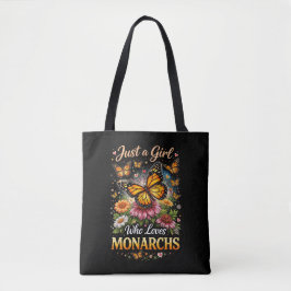 Bolso De Tela Just a Girl Who Loves Monarchs