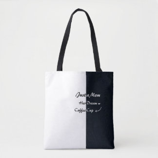 Bolso De Tela Just a Mom Coffee Dream Minimal Typography