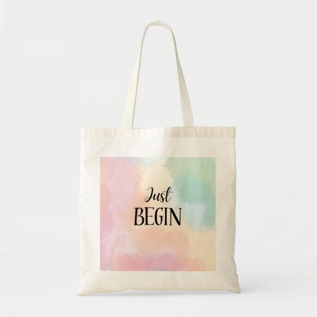 Bolso De Tela Just Begin (Frente)