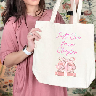 Bolso De Tela Just one more chapter tote bag gift book lover