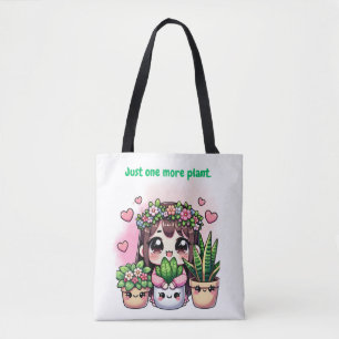 Bolso De Tela "Just one more plant - Adorable design for kawaii