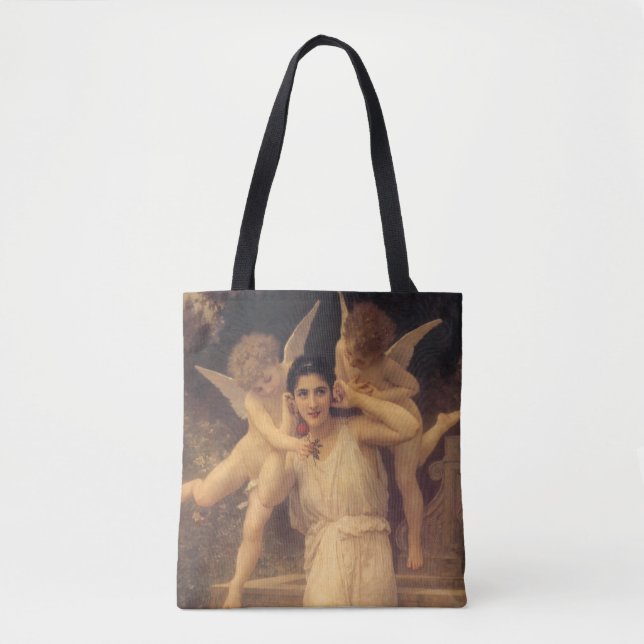 Bolso De Tela Juventud de Bouguereau, retrato de los Ángeles vic (Anverso)