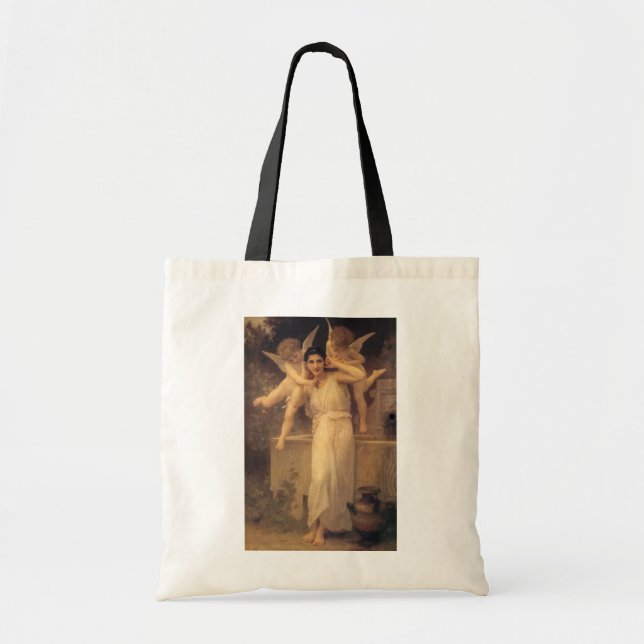 Bolso De Tela Juventud de Bouguereau, retrato de los Ángeles vic (Frente)