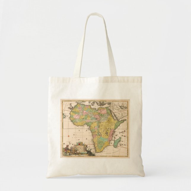 Bolso De Tela Kaart van Afrika (aprox. 1690) de Carel Allard. (Frente)