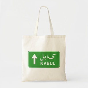 Bolso De Tela Kabul, Afganistán, Rótulo de la Calle de Tráfico