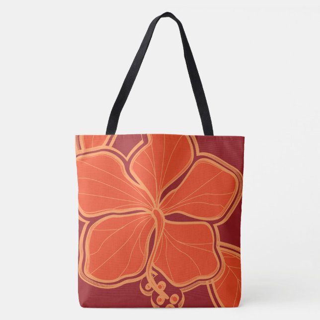 Bolso De Tela Kailua Hibiscus Hawaii Reversible Beach Bag (Anverso)