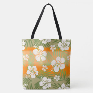Bolso De Tela Kalani Tie Dye Blend Tropical Hibiscus - Naranja