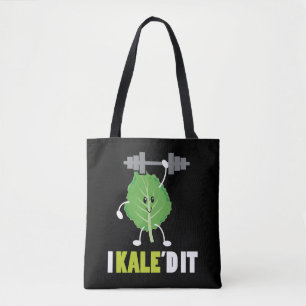 Bolso De Tela Kaled It - Fitness Vegan Vegetarian Kale Gym