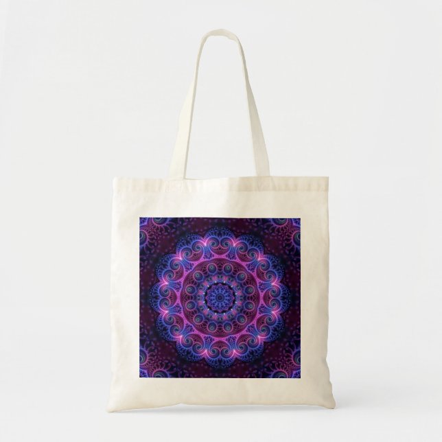 Bolso De Tela Kaleidoscope Apofisis Mandala Corazones (Frente)
