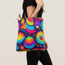 Bolso De Tela Kaleidoscopio cósmico vibrante