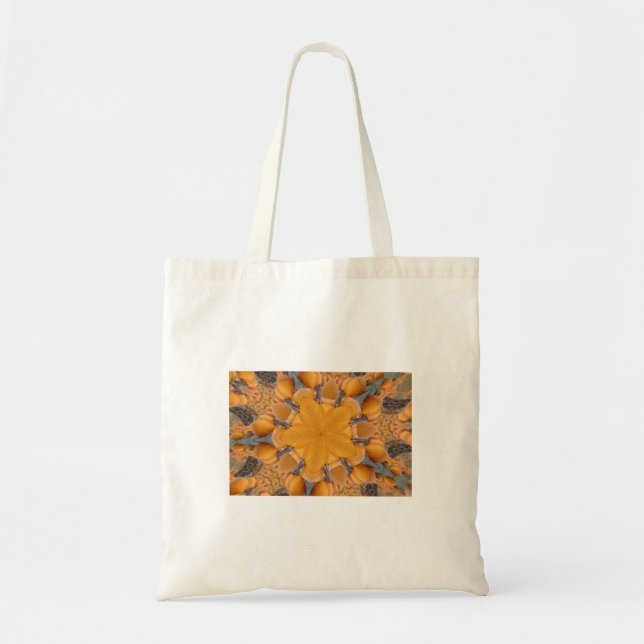 Bolso De Tela Kaleidoscopio de calabazas Naranjas (Frente)