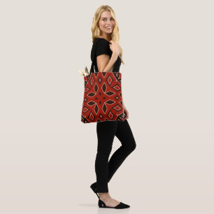 Bolso De Tela Kaleidoscopio Geométrico Crimson