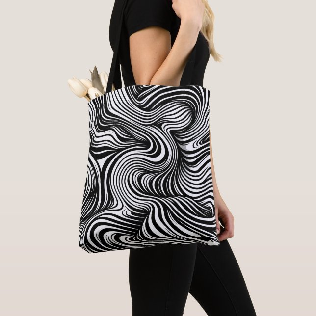 Bolso De Tela Kaleidoscopio monocromo (Detalle)