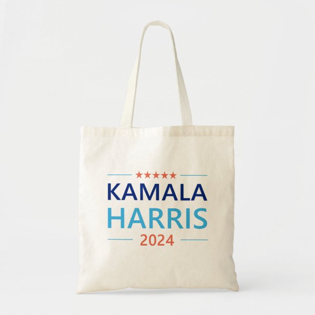 Bolso De Tela Kamala Harris 2024 para el presidente (Frente)