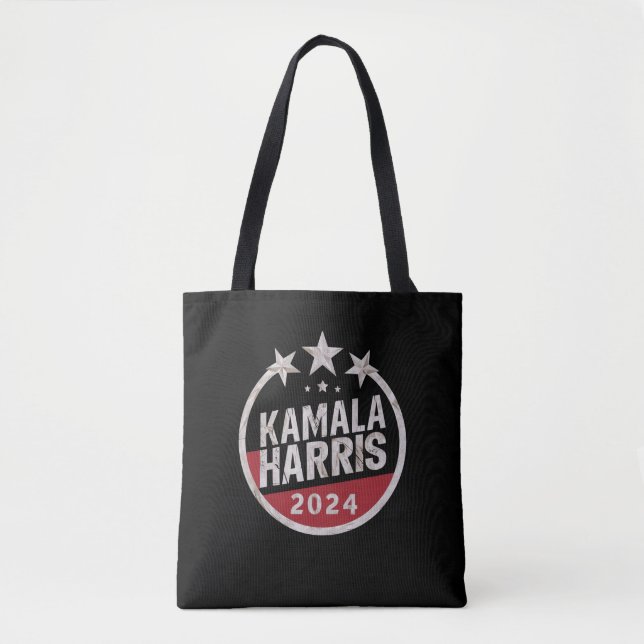 Bolso De Tela Kamala Harris 2024 Por Las Elecciones Retro Presid (Anverso)