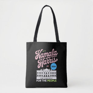 Bolso De Tela Kamala Harris 2024 Voto Demócrata Social Azul