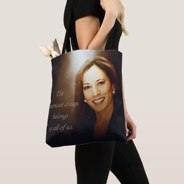 Bolso De Tela Kamala Harris. El sueño americano nos pertenece a  (Detalle)