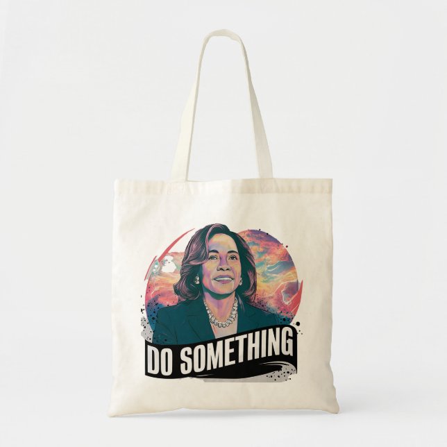 BOLSO DE TELA KAMALA HARRIS 'HAZ ALGO' (Frente)