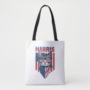 Bolso De Tela Kamala Harris para Presidente 2024 Gato Divertido 