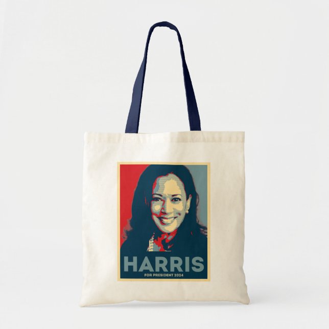 Bolso De Tela Kamala Harris Por La Presidencia 2024 - Esperanza (Frente)