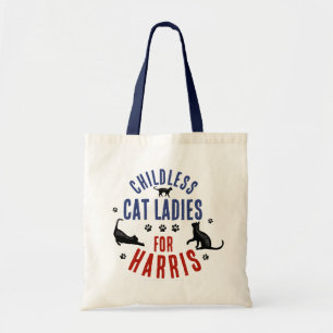 Bolso De Tela Kamala Harris Presidente 2024 Gato femenino