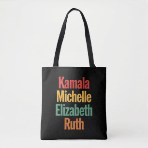Bolso De Tela Kamala Michelle Elizabeth Ruth Iconos Feministas P