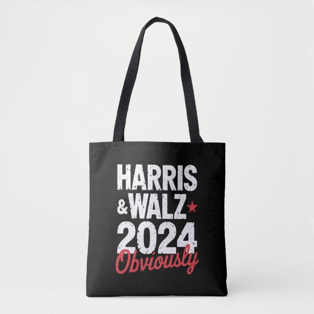 Bolso De Tela Kamala Walz Obviamente 2024 Harris Waltz 2024 (Anverso)