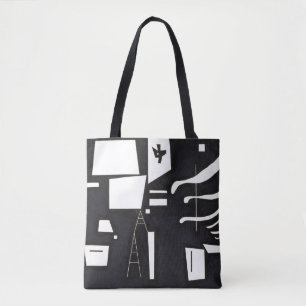 Bolso De Tela Kandinsky - Blanco - Suave y duro,