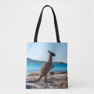 Bolso De Tela Kangaroo Australia Lucky Bay Beach Photo