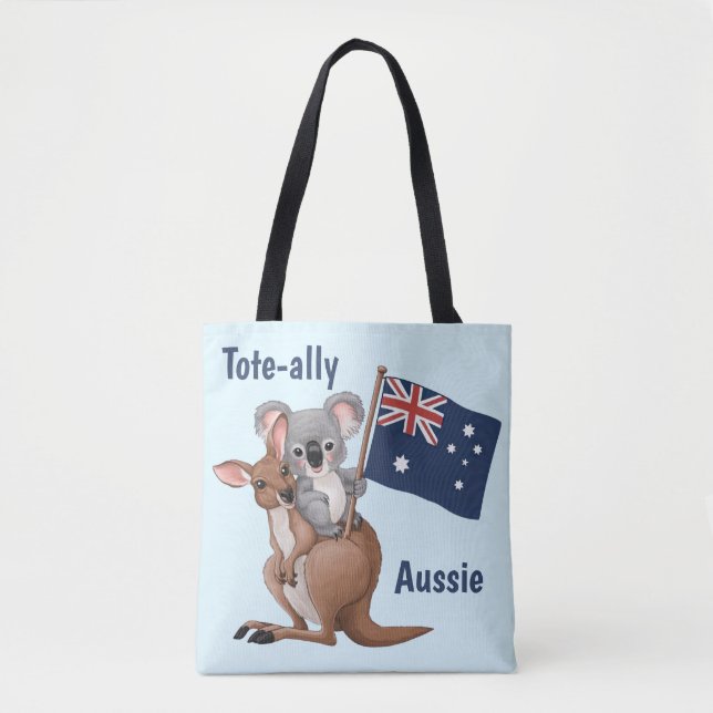 Bolso De Tela Kangaroo y Koala (Anverso)