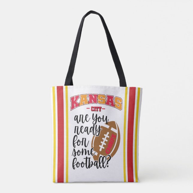 Bolso De Tela Kansas City Estás Listo Para Algo De Fútbol (Reverso)