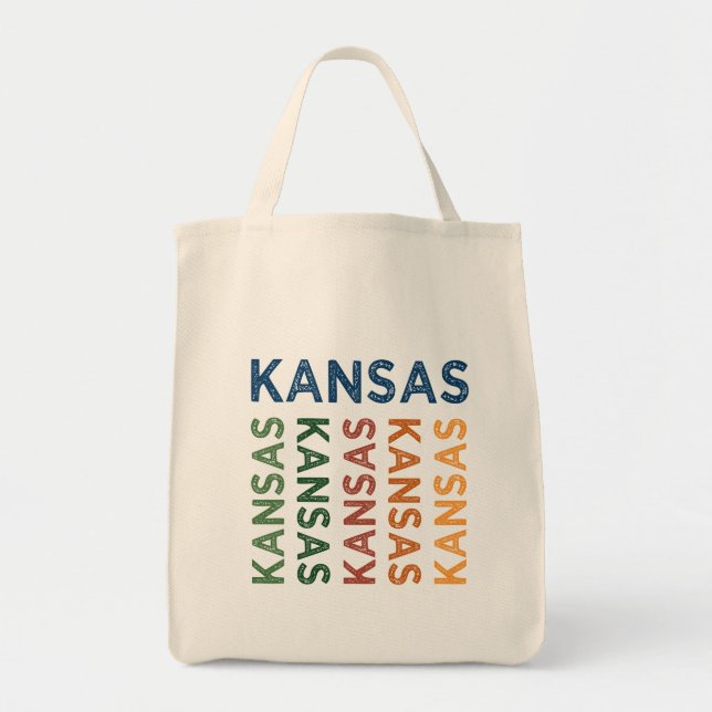 Bolso De Tela Kansas Cute Colorful (Frente)