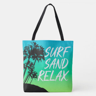 Bolso De Tela Kapaa Sunset Hawaii Palm Tree Reversible